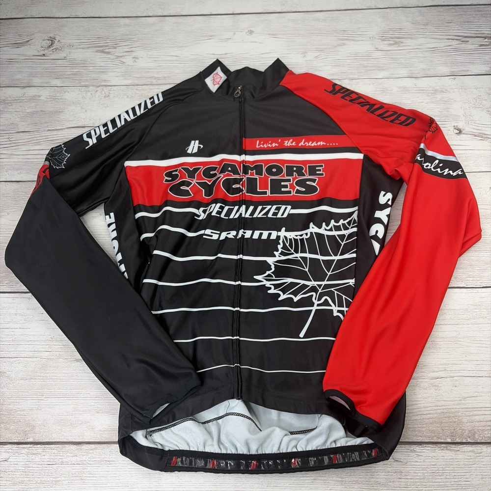 Hincapie Men's M Multicolor Cycling Full Zip Athletic Jacket NC 828 Sycamore
